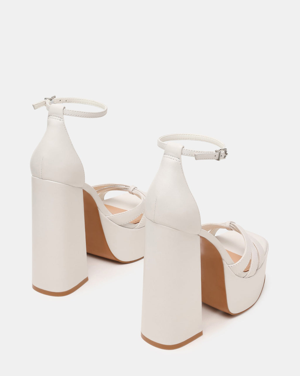 Retro White Leather