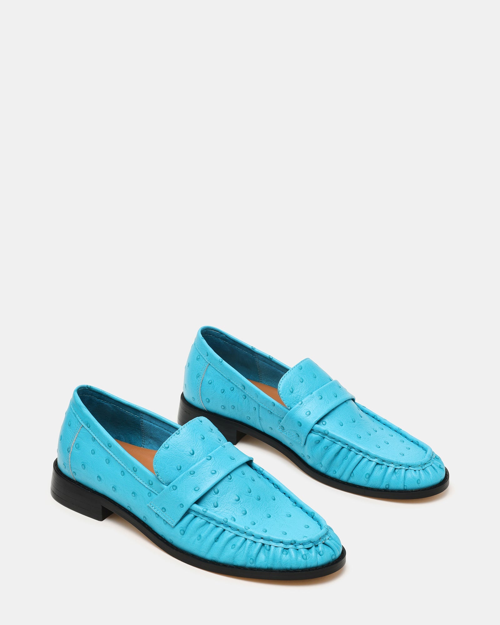 Ronie Ostrich Turquoise Leather
