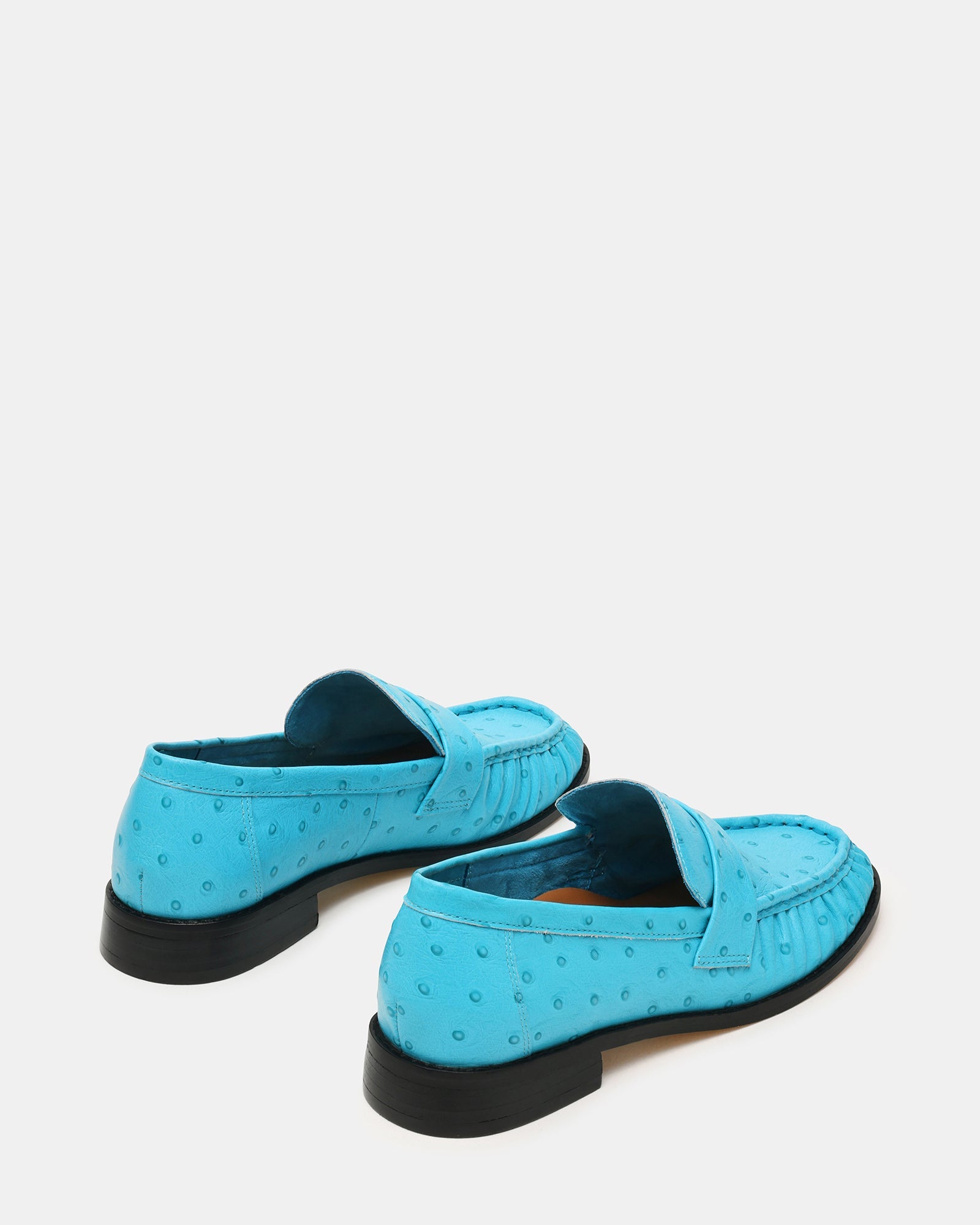 Ronie Ostrich Turquoise Leather