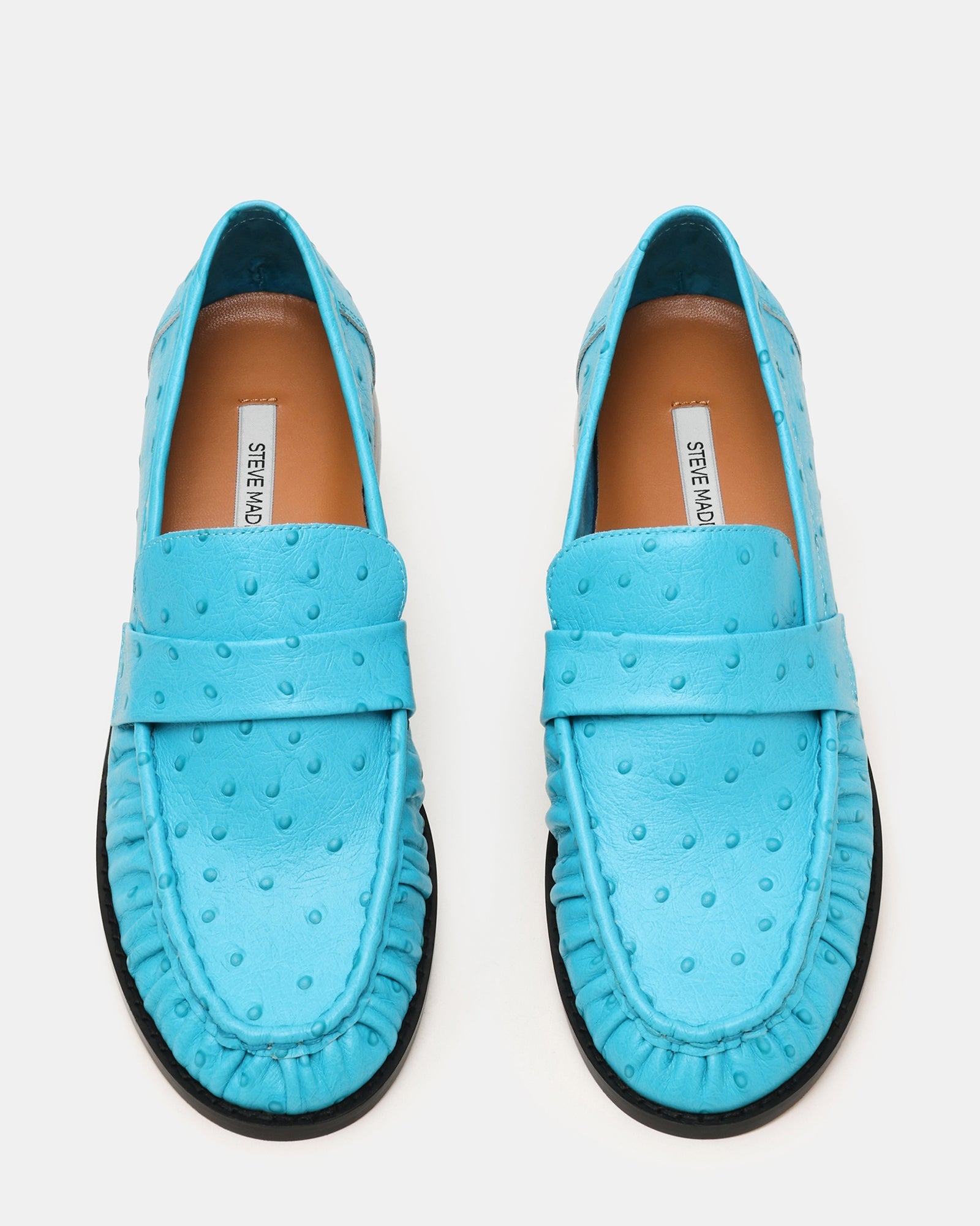 Ronie Ostrich Turquoise Leather