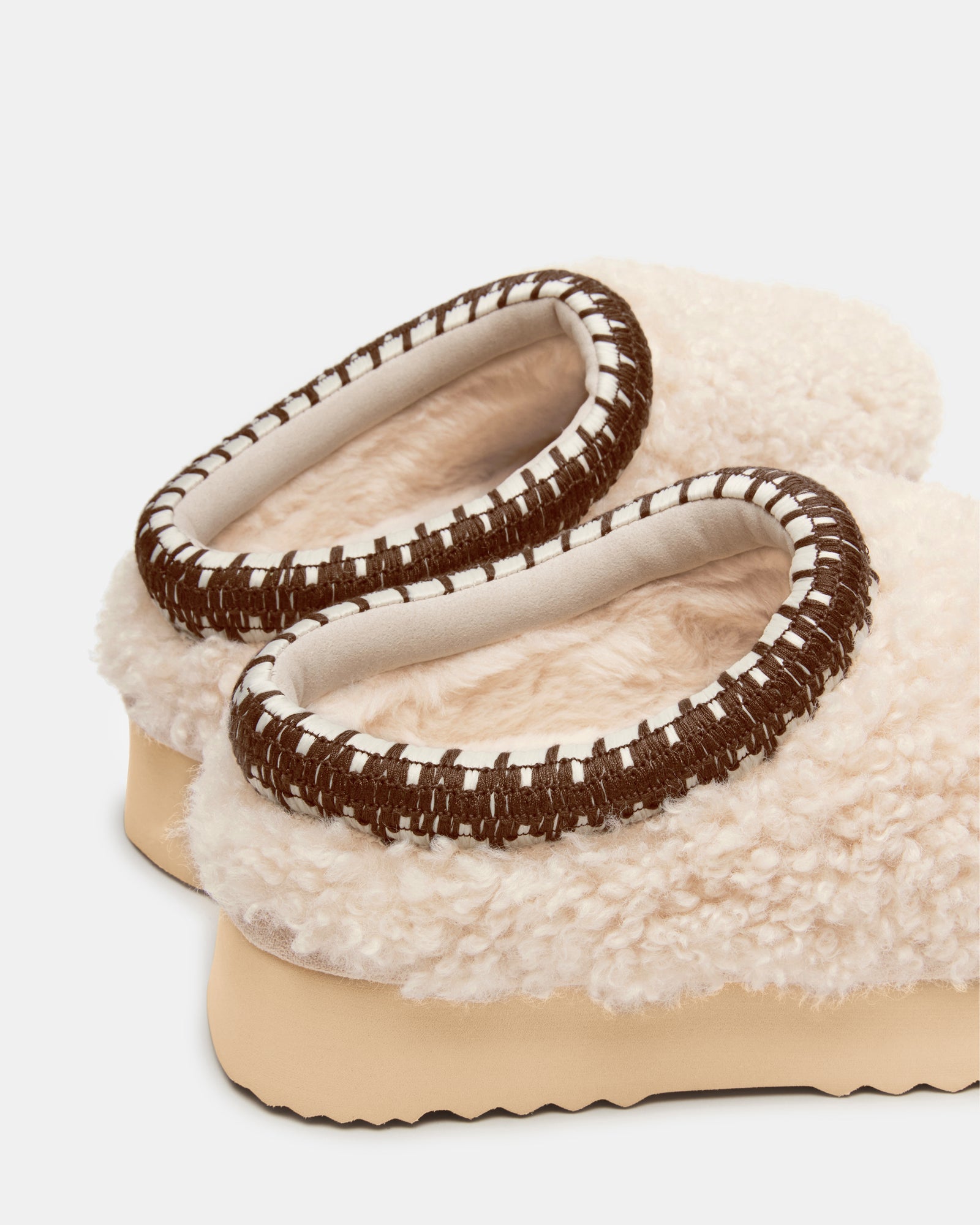 Selena Faux Shearling Natural