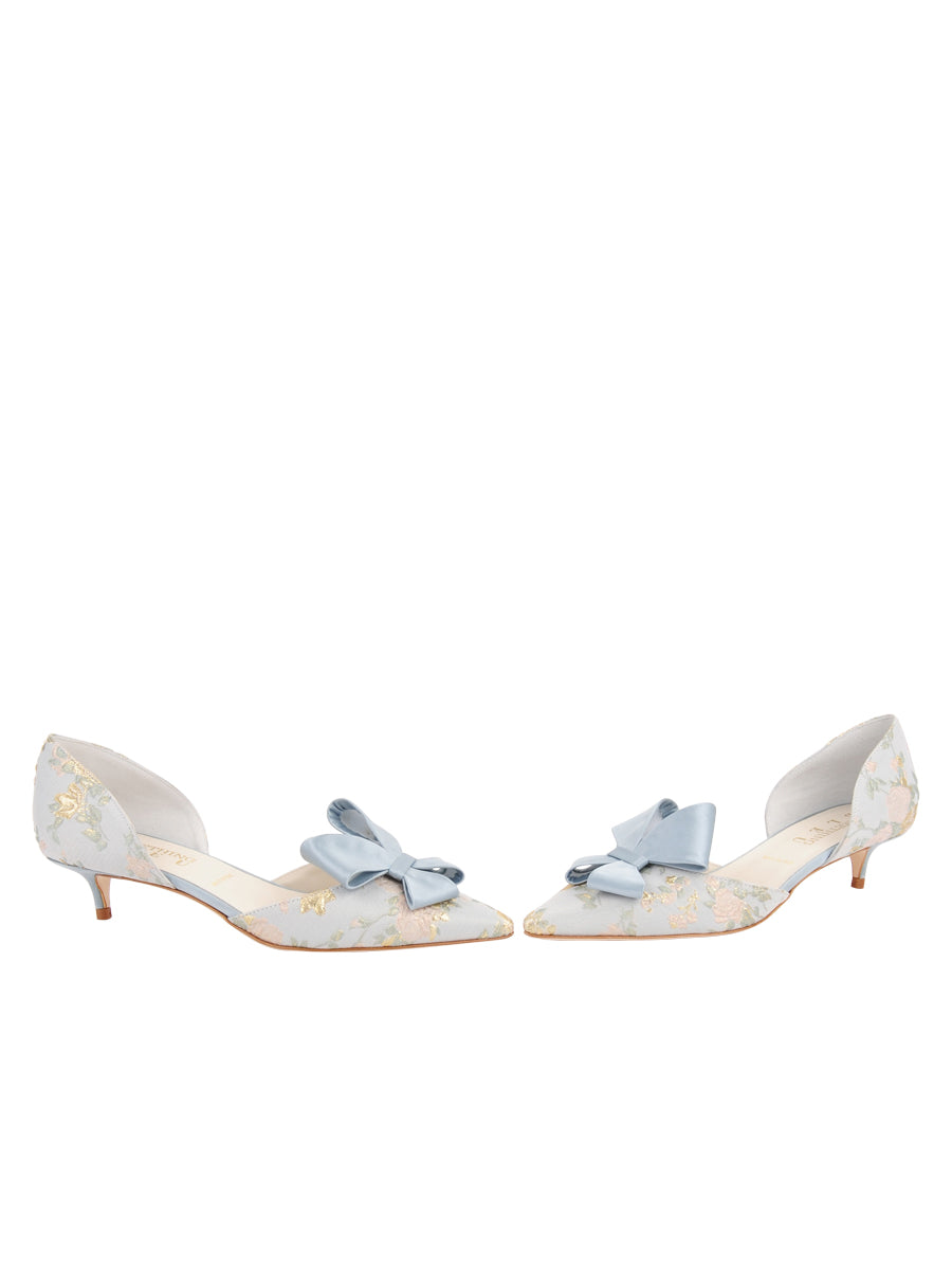 Cliff d'Orsay Kitten Heel Brocade