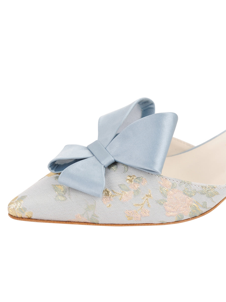 Cliff d'Orsay Kitten Heel Brocade