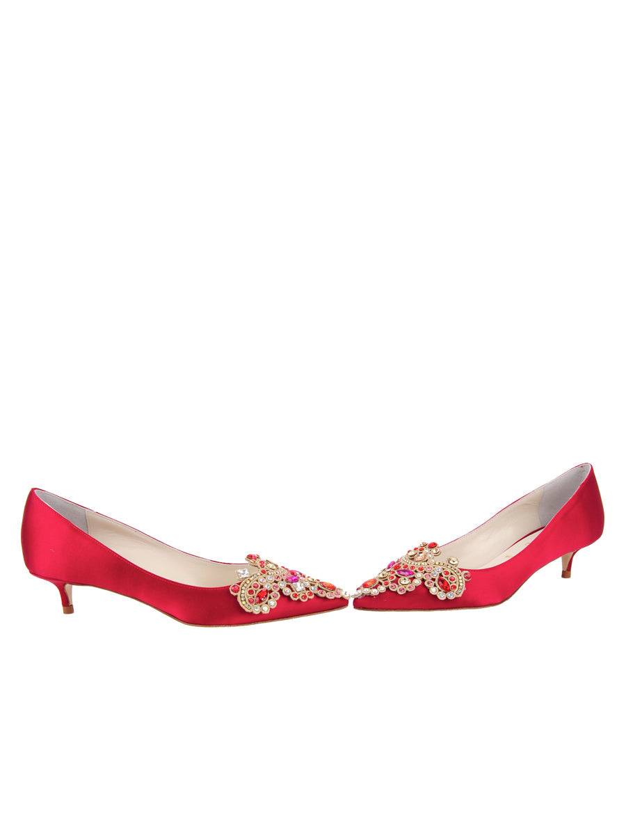 Brinsley Pointed Toe Kitten Heel