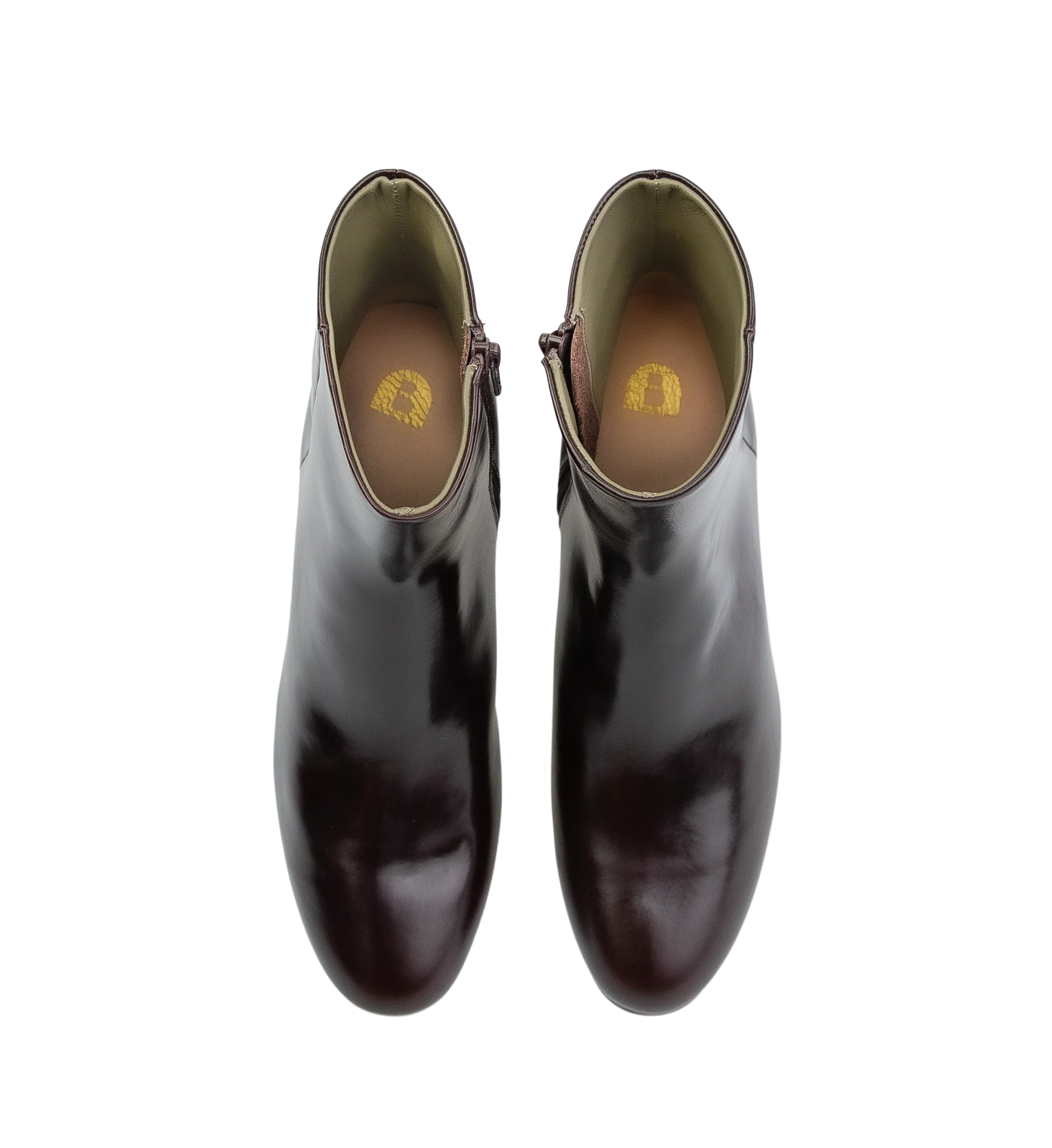 Tachuri Dark Oak Boxed Leather Ankle Boots